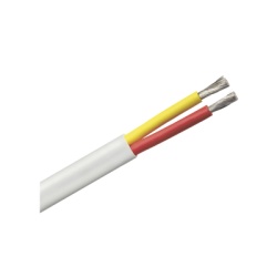 COBRA WIRE & CABLE B7W82T-20-250 Rollo de cable plano grado marino calibre 8 de 2 conductores (rojo y amarillo) de 250 pies (76.2 m).