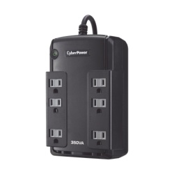 CYBERPOWER CP350SLG UPS de 350 VA/255 W Topologia Standby Entrada 120 Vca NEMA 5-15P Tipo Gabinete Compacto Con 6 Tomas NEMA 5-15R