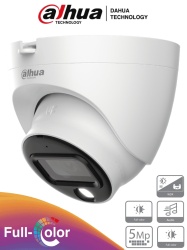 DAHUA DHT0300026 DAHUA HAC-HDW1509TLQ-A-LED - Camara Domo Full Color de 5 MP con microfono integrado y lente de 3.6 mm con 88 de apertura. Ofrece imagen a color 24/7 WDR real de 120 dB LEDs para 20