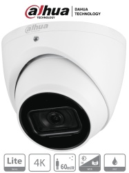 DAHUA DHT0300058 DAHUA DH-HAC-HDW1801TN - Camara Domo 4k/ 8 Megapixeles/ Lente de 2.8mm/ 106 Grados de Apertura/ IR de 60 Metros/ Metalica/ WDR Real de 120 dB/ IP67/ Soporta: CVI/CVBS/AHD/TVI/