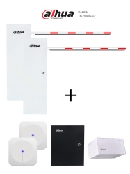 DAHUA DHT0960038 DHI-IPMECD1062UHF - Dahua Paquete de Control de Acceso Vehicular Con 2 Lectoras de Largo Alcance UHF DE 6 Metros y Barreras de 4 Metros Incluye Panel de 4 Puertas Software Gratis