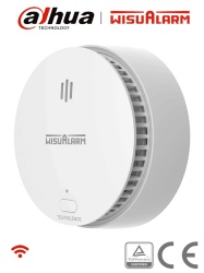 DAHUA DHT1440007 DAHUA WISUALARM HY-SA2FA - Detector Inteligente de Humo WiFi 2.4 Ghz Sensor Fotoelectrico Sonido de Alarma de 85dB Alarma Visual y Audible Envia Notificaciones en Tiempo Real a AP