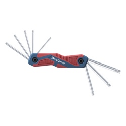 DONG CHENG D093103 Juego de 8 llaves hexagonales tipo TorxÂ® porta llaves tipo navaja.