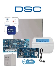 DSC DSC2480090 DSC NEO-LCD-LE4050M- Kit Neo 32 Zonas Panel HS2032 / Teclado Alfanumerico HS2LCDN/ Fuente PTC1640U / Gabinete GMX003 / Comunicador LE4050m con 1 ano de servicio