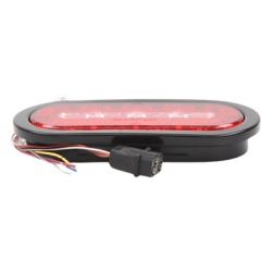 ECCO ED3060AW Plafon Ovalado de 7.5" Para Camiones de Transporte 18 LED Ultra Brillantes Color Rojo/Claro/Ambar