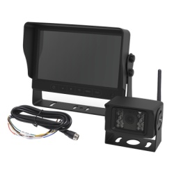 ECCO K7000B-WK Cámara de Reversa Inalámbrica / Monitor LCD 7" / Visión Nocturna IR 18 LEDs / IP69K / Expandible a 4 Cámaras