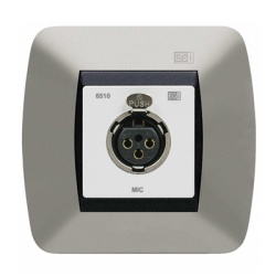 EGI AUDIO SOLUTIONS 6510.10 CONEXION CAJA 60 MM. XLR HEMBRA DE PARED. BLANCO.