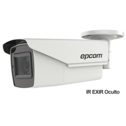 EPCOM B50-TURBO-ZW Bala TURBOHD 5 Megapixel / Lente Mot. 2.7 a 13.5 mm / 40 mts IR EXIR / dWDR / 4 Tecnologías (TVI / AHD / CVI / CVBS) / Exterior IP67