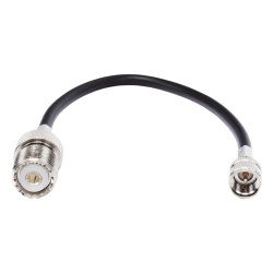 EPCOM INDUSTRIAL SKN-9557 Jumper Adaptador de Conector Mini UHF Macho a UHF Hembra (SO-239) Niquel/ Oro y Plata/ Delrin.