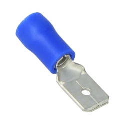 EPCOM POWERLINE AE51201 Terminal tipo macho aislada / 16 - 14 AWG / Azul / Paquete de 25 piezas.