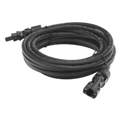 EPCOM POWERLINE CBLMC42P5MBLKV2 Cable Fotovoltaico / 2.5 m (8.2 ft) / 10 AWG / Terminales MC4 Macho-Hembra / 30A / Negro