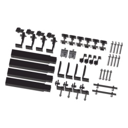 EPCOM POWERLINE EPL-AMO011X4-STBLK Caja de accesorios de aluminio negro anodizado para montaje VEKTOR8BLK , arreglo 1X4 para techo