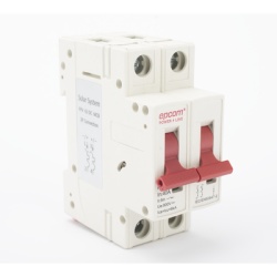 EPCOM POWERLINE FPV632PC40 Proteccion Termica/ Interruptor 2P 40 A Corriente Directa 800 Vcc para Aplicacion Fotovoltaica Montaje Riel DIN