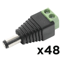 EPCOM POWERLINE PAQ48JR52 Kit de Conectores Macho / Alimentación 12 Vcc / Jack 3.5 mm Polarizado / 48 Piezas / 0.18 ft Largo