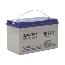 EPCOM POWERLINE PL-110-D12 Bateria 12 Vcc / 110 Ah / Ciclo Profundo / AGM-VRLA / Uso en Aplicacion Fotovoltaica /Terminales Tipo Tornillo HEX M6