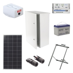 EPCOM POWERLINE PL-1224G-1R Kit Solar de 14 W con PoE Pasivo 24 Vcc para un radio de Ubiquiti airMAX o Cambium ePMP