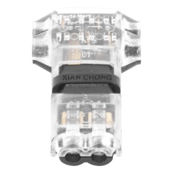 EPCOM POWERLINE TCON2 Conector T / 2 Contactos / Extracción Sin Corte / 0.35 a 0.75 mm² / Diámetro Máx 2.1 mm / Transparente con Negro - Img 2