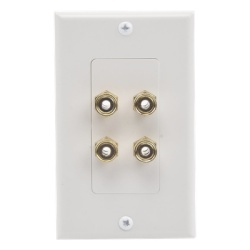 EPCOM PROAUDIO EP-WP2S Placa de Pared |Â Postes de Union Tipo Banana | Conexion para 2 Altavoces | Facil Instalacion | Conectores Chapados en Oro