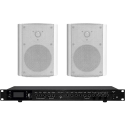 EPCOM PROAUDIO EP2060W/2WSWH Amplificador de Audio con 2 Bocinas OL-5WT | 2 x 60W | Baja Impedancia 4 - 8? | Reproductor Bluetooth USB SD | Efectos Integrados Delay Echo Repeat