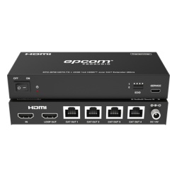 EPCOM PROAUDIO EPC-SPB14E70 Splitter Extensor HDMI 1x4 / 4K@60Hz / Transmisión 60 m (196.9 ft) / Cable Cat6 / EDID / HDCP 2.2 / Salida Loop - Img 5