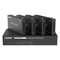 EPCOM PROAUDIO EPP-SPB14H150 Splitter HDMI HDBaseT / 1x4 Distribución / 4K@60Hz 4:4:4 / Alcance 120 m (393.7 ft) en 4K / 150 m (492.1 ft) en 1080p / PoC / Audio Extraíble / EDID Avanzado / IR y RS232