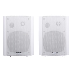 EPCOM PROAUDIO SF-775AW Altavoces Amplificada de Montaje en Pared 5"+1.5" | RMS 20W@8ohms y Pasivo 20W | Material ABS | Reja Metalica | Bracket de Metal | Color Blanco