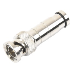 EPCOM TITANIUM TT-RG-16 Conector BNC Macho en 75 Ohm de Compresion Axial para Cable Coaxial RG-59/U Niquel/ Oro/ Politetrafluoroetileno.