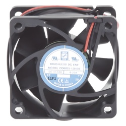 FAN-602512 Ventilador Axial Anticondensante / 60 x 60 x 25 mm / 12 Vcc / 4390 RPM / 25.0 CFM / Unión Sellada