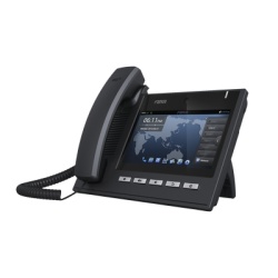 FANVIL C600 Telefono IP Ejecutivo Para 6 Lineas SIP con Video Conferencia HD720 Pantalla Multi-Touch Voz HD y Conferencia de 10 vias con Soporte Para PoE