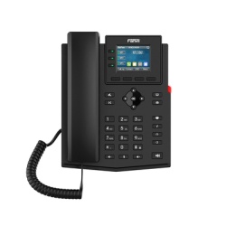 FANVIL X303-2W Telefono 2 Hilos para switch PN8 y PN24 /empresarial para 4 lineas SIP con pantalla LCD de 2.4 pulgadas a color Opus y conferencia de 6 vias PoE.