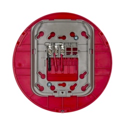 FIRE-LITE WAV-CRL Base audiovisual inalambrica direccionable para montaje en techo color rojo linea SWIFT compatible con paneles Fire-Lite