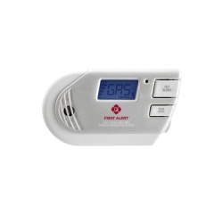 FIRST ALERT GCO1CN Detector Combo de Combinacion de Gases Explosivos: Metano (GN) Propano (LP) y Monoxido de Carbono (CO) Con Pantalla Digital Retroiluminada 120 Vca y Bateria de Respaldo