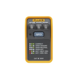 FLUKE ST120 Probador de Tomacorriente Electrico Estandar o GFCI Con LEDs de Alto Brillo y Grafico Incluido Para Verificar Rapida y Facilmente el Cableado
