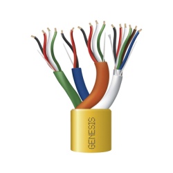 GENESIS 2196-1002 Carrete de Cable de 305 Metros (1000 Pies) / Color Amarillo / Compuesto por 6 x 22 AWG blindado 4 x 18 AWG 4 x 22 AWG y 2 x 22 AWG / Para Aplicaciones en Control de Acceso