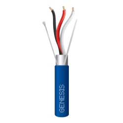 GENESIS 3226-1106 Carrete de 305 Metros (1000 Pies) de Cable 3 x 18 AWG / Plenum / BLINDADO / Tipo FPLP CMP CL3P / Color Azul / Para Aplicaciones en Sistemas de Seguridad Audio Control y otras Aplicac