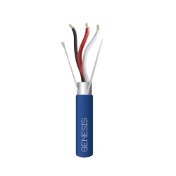 GENESIS 3226-2106/1000 Bobina de 305 Metros (1000 Pies) de Cable 3 x 18 AWG / Plenum / BLINDADO / Tipo FPLP CMP CL3P / Color Azul / Para Aplicaciones en Sistemas de Seguridad Audio Control y otras Apl