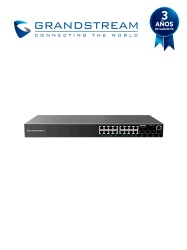 GRANDSTREAM GWN7802 - Switch Administrable Capa 2/ 16 Puertos Gigabit/ 4 Puertos Uplink SFP/ Compatible con Administración a través de GWN Cloud/ Conmutación de Hasta 40 Gbps
