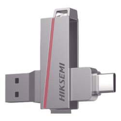 HIKSEMI by HIKVISION HS-USB-E307C/16G Memoria USB Dual de 16GB / USB-C y USB-A / Transferencia de Alta Velocidad / Metalica / Compatible con Dispositivos Moviles Windows Mac y Linux