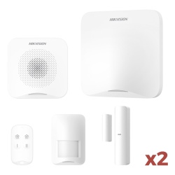 HIKVISION AXHOME-KIT-GSM Kit de Alarma Inalámbrica / 16 Zonas / Wi-Fi y GSM 3G/4G / Alcance 1,200 m (3,937 ft) / PIR 10 m (32.8 ft) 90° / Compatible Hik-Connect