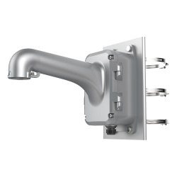 HIKVISION DS-1604ZJ-BOX-POLE-P Soporte de Montaje para Domo PTZ / Poste Vertical con Caja de Conexión / Ajustable 80-200 mm / Carga Máxima 10 kg (22 lb) / Aluminio y Acero
