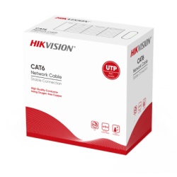 HIKVISION DS-1LN6UZC0B Bobina de Cable Cat 6 / 305 m (1000 pies) / 100% Cobre / 24 AWG / 250 MHz / PVC / Interior