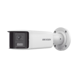 HIKVISION DS-2CD2T47G2P-LSU/SL(C) [FlexVu] [PROTECCION ACTIVA] Bala IP Panoramica 4 Megapixel / 2 Lentes 2.8 mm (180Â°) / Imagen a Color 24/7 (ColorVu) / PoE / WDR 130Â° / IP67 / ACUSENSE / Luz Estrob