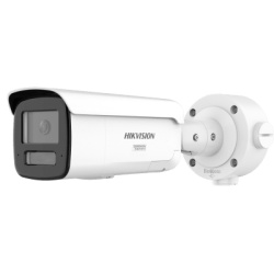 HIKVISION DS-2CD3T47G3-LISUY/SL [ PROTECCION ACTIVA ] Bala IP 4 Megapixel / Lente 4 mm / 60 mts IR / Exterior IP67 / Microfono y Bocina Integrado (Audio de Dos Vias) / DARKFIGHTER / PoE+ / Luz Estrobo