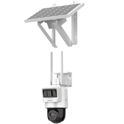 HIKVISION DS-2DE2C400IWG-K/4G/C05S10/LA Kit Solar IP All in One / Doble Deteccion (Radar + PIR) / PT IP 4 Megapixel / Lente 2.8 mm / Panel Solar / Bateria de Respaldo de Litio 50.76Wh (Hasta 1.5 dias)