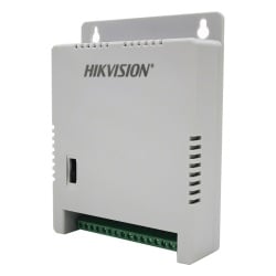 HIKVISION DS-2FA1205-C8/K Fuente de Poder Regulada / 8 Salidas / 1 Amp por Salida / Voltaje Ajustable 12/13.5/15 VCC / Entrada 90-130 VCA / Filtro de Ruido para 4K