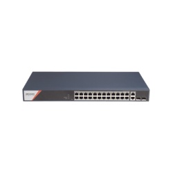 HIKVISION DS-3E1528HP-SI-24P2T2F Switch Gigabit PoE+ / Administrable / 24 Puertos 1000 Mbps PoE+ (4 Puertos PoE++ 90 W) / 2 Puertos 1000 Mbps de Uplink / 2 Puertos SFP / Configuracion Nube Hik-Partner
