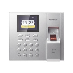 HIKVISION DS-K1T8003EF Terminal de Control de Acceso y Asistencia compatible con APP Hik-Connect (P2P) / Lectura de Huella y de Tarjetas EM / Soporta hasta 1000 Huellas / Relevador para Chapa / Softwa