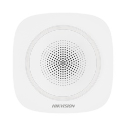 HIKVISION DS-PS1-I-WB(B) Sirena Inalámbrica Interior / 110 dB / Estrobo Azul / 433 MHz / AES-128 / 3 Tipos de Alarma