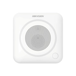 HIKVISION DS-PS403I-WB Sirena Inalámbrica Interior / 105 dB / Audio Intercom 85 dB / LED de Alerta / 433 MHz / Alcance 800 m (2624.7 ft) / Cifrado AES-128