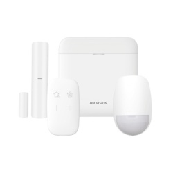 HIKVISION DS-PWA48-K (AX PRO) KIT de Alarma AX PRO / Incluye: 1 Hub con bateria de respaldo / 1 Sensor PIR / 1 Contacto Magnetico / 1 Control Remoto / WiFi / Compatible con Hik-Connect P2P